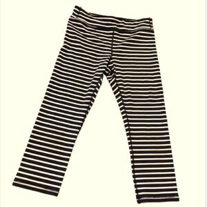 Athleta Girl blue striped leggings size 12 large EUC Back to School